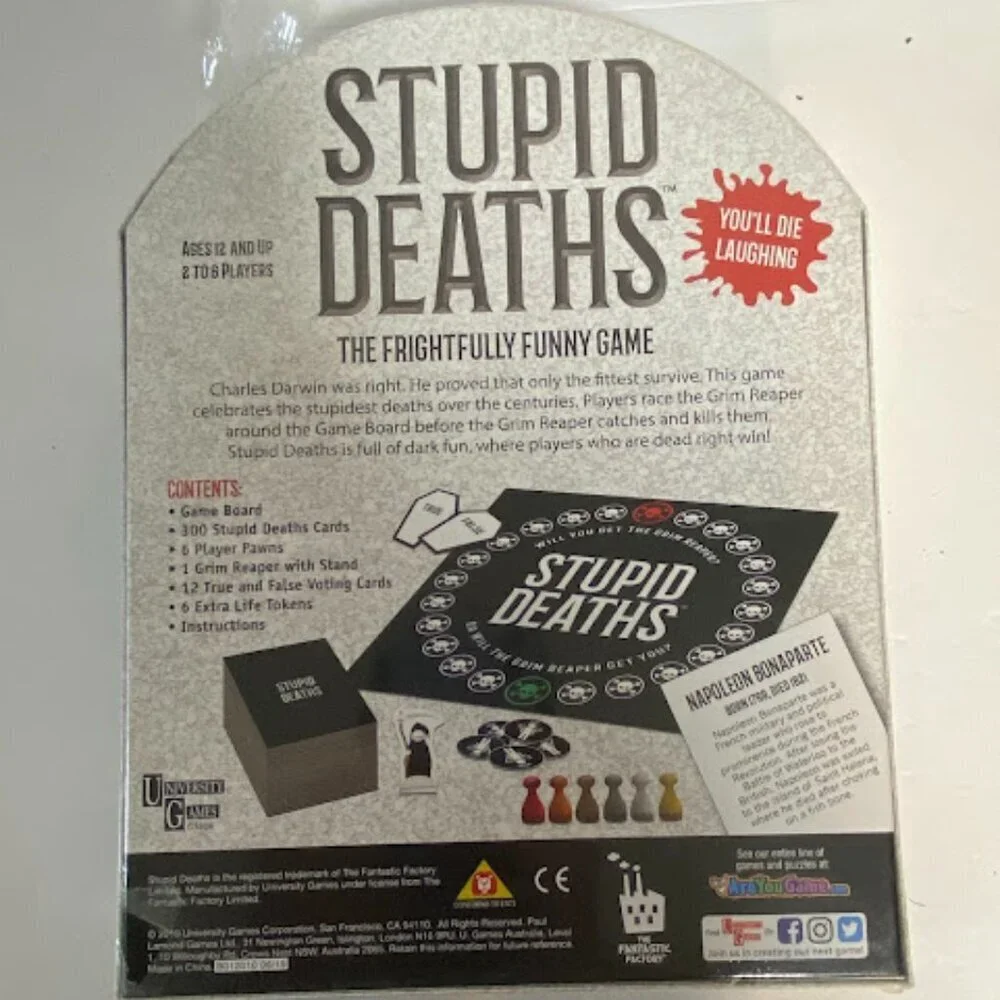University Games Stupid Deaths: The Frightfully Funny Game